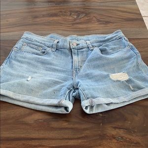 Levi’s washed out blue jean shorts